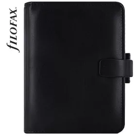   Kalendárium, gyűrűs, betétlapokkal, pocket méret, FILOFAX, Metropol, fekete (NFX026960)
