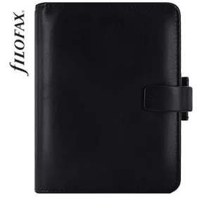   Kalendárium, gyűrűs, betétlapokkal, pocket méret, FILOFAX, Metropol, fekete (NFX026960)