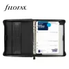 Kalendárium, gyűrűs, betétlapokkal, A5, FILOFAX Metropol, cipzárral fekete (NFX026979)