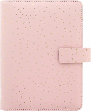 Kalendárium, gyűrűs, betétlapokkal, personal méret, FILOFAX, Confetti, rózsakvarc (NFX028723)