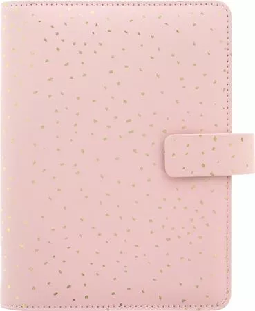 Kalendárium, gyűrűs, betétlapokkal, personal méret, FILOFAX, Confetti, rózsakvarc (NFX028723)