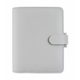   Kalendárium, gyűrűs, betétlapokkal, pocket méret, FILOFAX Saffiano, gránit (NFX028812)