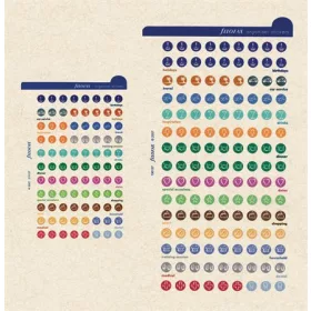   Kalendárium betét, öntapadó szervezőcímke, nagy FILOFAX, színes (NFX130137)