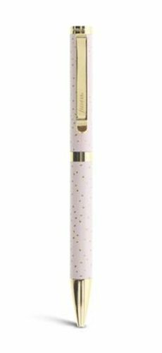 Golyóstoll, 0,8 mm, arany színű klip, rózsaszín tolltest, FILOFAX Confetti, fekete (NFX132707)