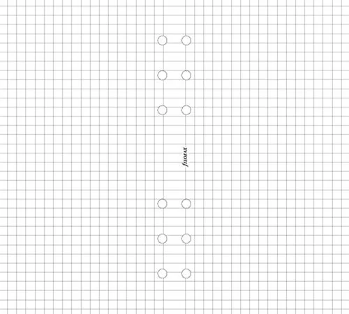 Kalendárium betét, jegyzetlap, personal méret, kockás, FILOFAX, fehér (NFX132905)