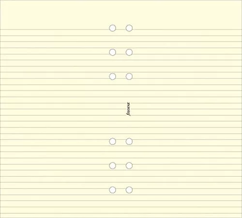 Kalendárium betét, jegyzetlap, personal méret, vonalas, FILOFAX, krémszín (NFX133053)