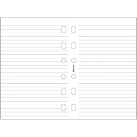   Kalendárium betét, jegyzetlap, pocket méret, vonalas, FILOFAX, fehér (NFX213008)