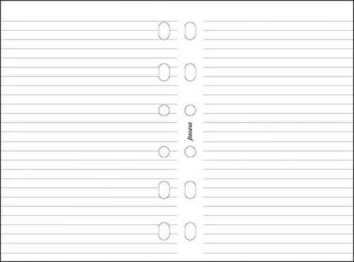 Kalendárium betét, jegyzetlap, pocket méret, vonalas, FILOFAX, fehér (NFX213008)