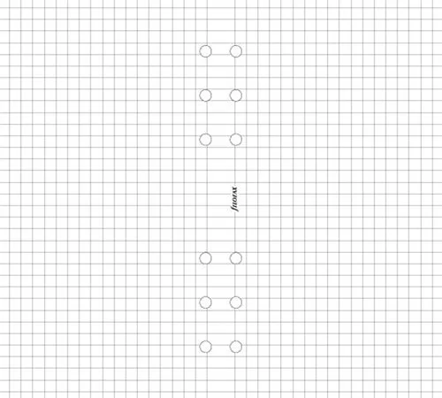 Kalendárium betét, jegyzetlap, A4, kockás, FILOFAX, fehér (NFX292905)