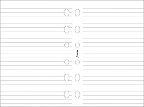 Kalendárium betét, jegyzetlap, A5, vonalas, FILOFAX, fehér (NFX343008)