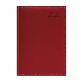   Naptár, tervező, A5, napi, műbőr, TOPTIMER, Business, bordó (NKB021BOU)
