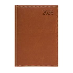   Naptár, tervező, A5, napi, műbőr, TOPTIMER, Business, barna (NKB021BU)