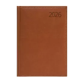   Naptár, tervező, A5, napi, műbőr, TOPTIMER, Business, barna (NKB021BU)