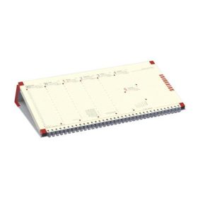   Naptár, asztali, fekvő, TOPTIMER, jegyzetblokkos, bordó (NKC050BOU)