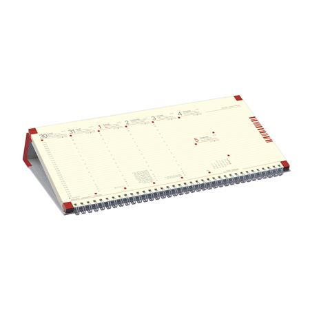 Naptár, asztali, fekvő, TOPTIMER, jegyzetblokkos, bordó (NKC050BOU)