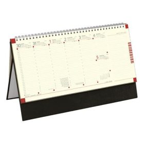   Naptár, asztali, álló, TOPTIMER, jegyzetblokkos, fekete (NKC051FKU)