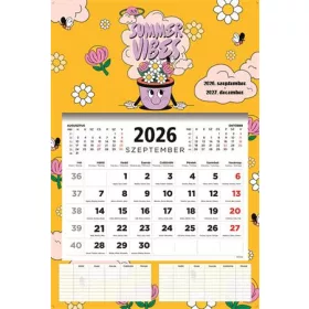   Naptár, fali, diák, 2026/2027 tanév, TOPTIMER, Summer (NKD7640U)