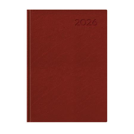Naptár, tervező, A5, napi, TOPTIMER, Economic, bordó (NKE021BOU)
