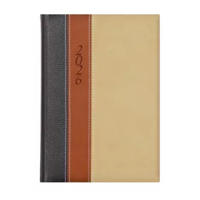   Naptár, tervező, B5, heti, TOPTIMER Fashion, antracit-barna-bézs (NKF011ABBU)