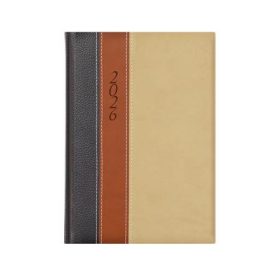   Naptár, tervező, A5, napi, TOPTIMER Fashion, antracit-barna-bézs (NKF021ABBU)