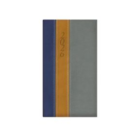   Zsebnaptár, álló elrendezésű, TOPTIMER, Fashion, kék-okker-szürke (NKF035KOKU)