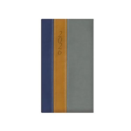 Zsebnaptár, álló elrendezésű, TOPTIMER, Fashion, kék-okker-szürke (NKF035KOKU)