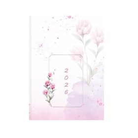   Naptár, tervező, B6, napi, TOPTIMER, Joy, pünkösdi rózsa (NKJ022PRU)