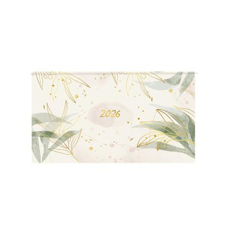 Zsebnaptár, fekvő elrendezésű, TOPTIMER, Joy, levelek (NKJ030LU)