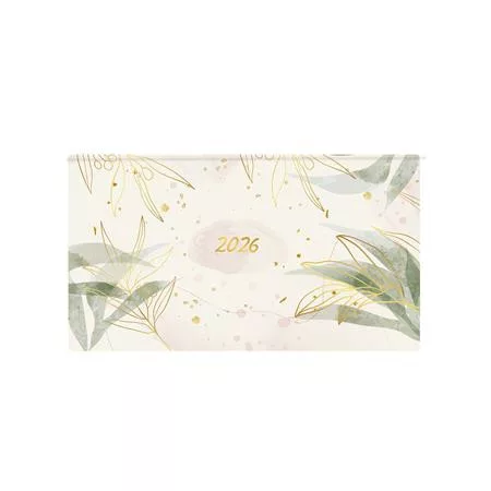 Zsebnaptár, fekvő elrendezésű, TOPTIMER, Joy, levelek (NKJ030LU)