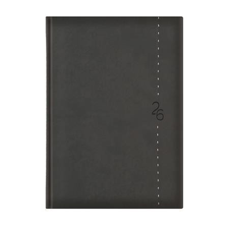Naptár, tervező, B5, heti, TOPTIMER Linea, sötétszürke (NKL011SZU)