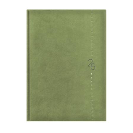 Naptár, tervező, A5, napi, TOPTIMER Linea, zöld (NKL021ZU)