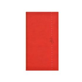   Zsebnaptár, álló elrendezésű, TOPTIMER Linea, piros (NKL035PU)