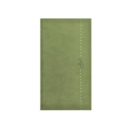 Zsebnaptár, álló elrendezésű, TOPTIMER Linea, zöld (NKL035ZU)