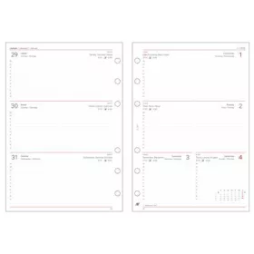   Kalendárium betét, tervező, heti, L, SATURNUS, fehér 2026 (NKL311FU)