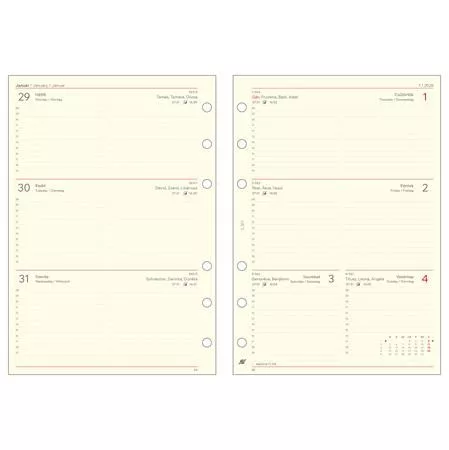 Kalendárium betét, tervező, heti, L, SATURNUS, chamois 2026 (NKL311U)