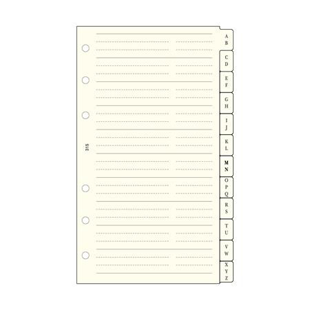 Kalendárium betét, telefonregiszter, L, SATURNUS, chamois (NKL315)