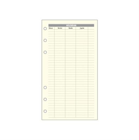 Kalendárium betét, költségtervező L, SATURNUS (NKL365)
