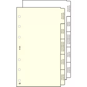   Kalendárium betét, elválasztólap, M, SATURNUS, chamois (NKM330)
