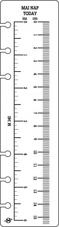 Kalendárium betét, vonalzó, M, SATURNUS (NKM340)