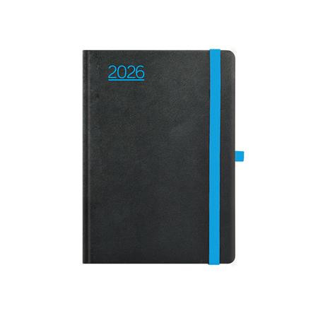 Naptár, tervező, A5, heti, TOPTIMER, Nero, fekete-kék (NKN015KU)