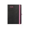 Naptár, tervező, A5, heti, TOPTIMER, Nero, fekete-pink (NKN015PU)
