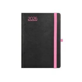   Naptár, tervező, A5, heti, TOPTIMER, Nero, fekete-pink (NKN015PU)