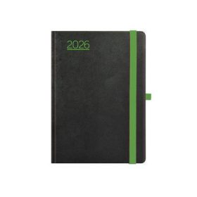   Naptár, tervező, A5, heti, TOPTIMER, Nero, fekete-zöld (NKN015ZU)