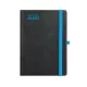 Naptár, tervező, A5, napi, TOPTIMER, Nero, fekete-kék (NKN021KU)