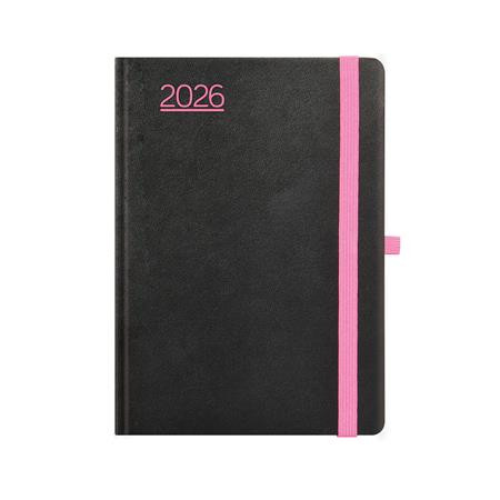 Naptár, tervező, A5, napi, TOPTIMER, Nero, fekete-pink (NKN021PU)