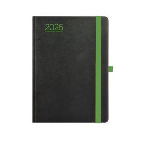   Naptár, tervező, A5, napi, TOPTIMER, Nero, fekete-zöld (NKN021ZU)
