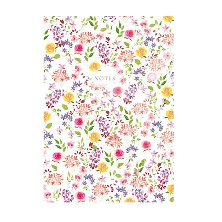 Jegyzetfüzet, A5, vonalas, 96 lap, TOPTIMER Notes, fehér virágos (NKN16706)