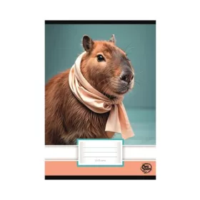   Füzet, tűzött, A5, sima, 32 lap, OPTISCHOOL, 20-32, Capybara (NKOP2032K)