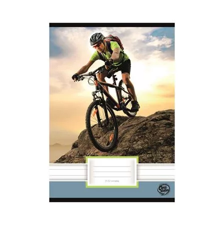 Füzet, tűzött, A5, vonalas, 32 lap, 4-8. osztály, OPTISCHOOL, 21-32, Downhill (NKOP2132D)
