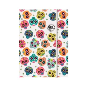 Gumis mappa, karton, A4, OPTISCHOOL Skull (NKOPGMA4S)